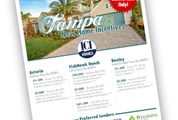 Tampa New Home Incentives